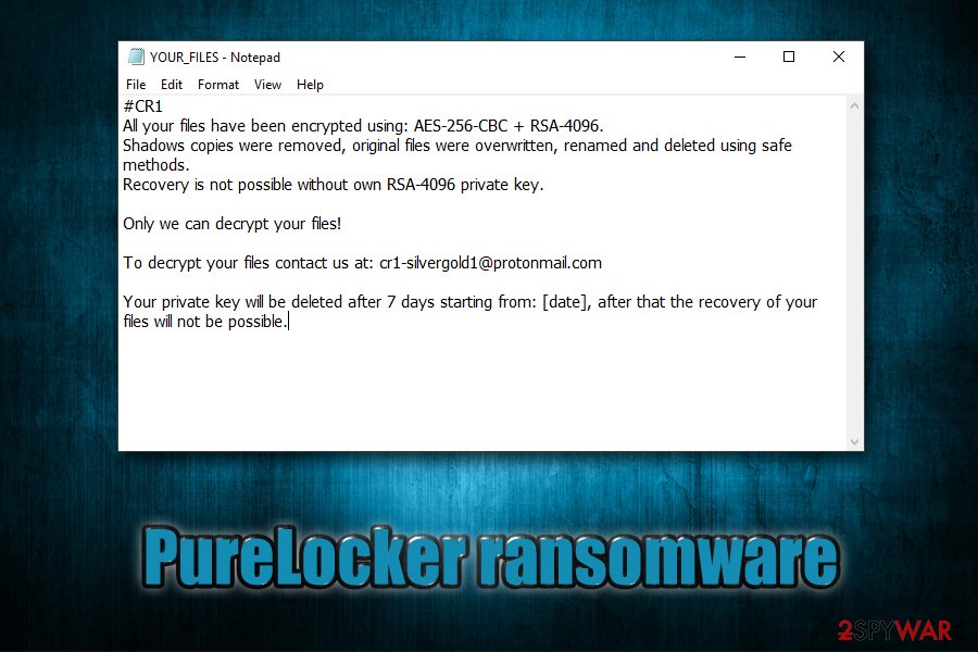 PureLocker ransomware