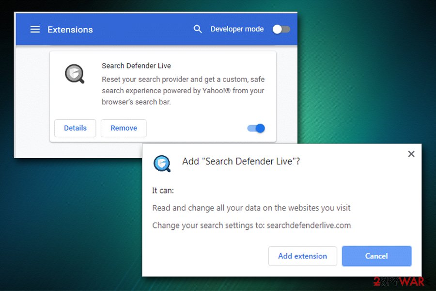 Search Defender Live extension