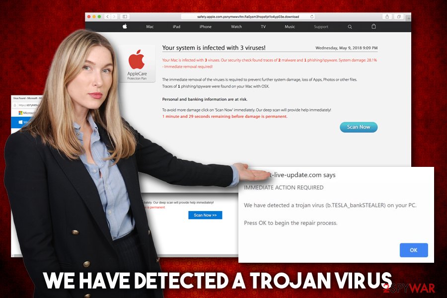 We have detected a Trojan virus scam