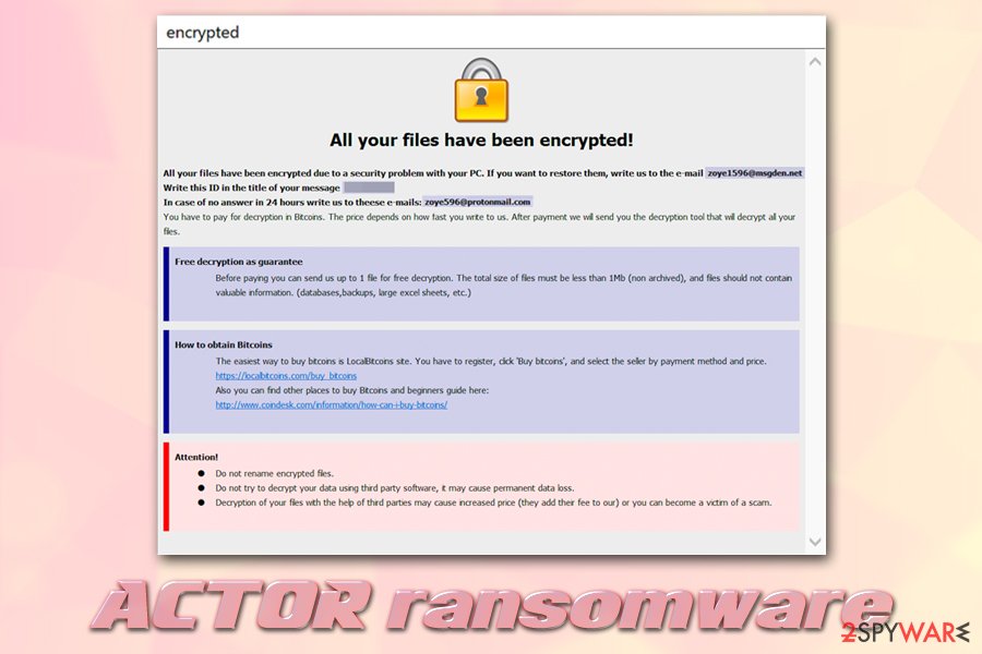 Actor ransomware