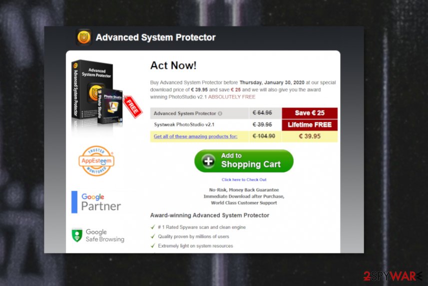 AdvancedSystemProtector virus