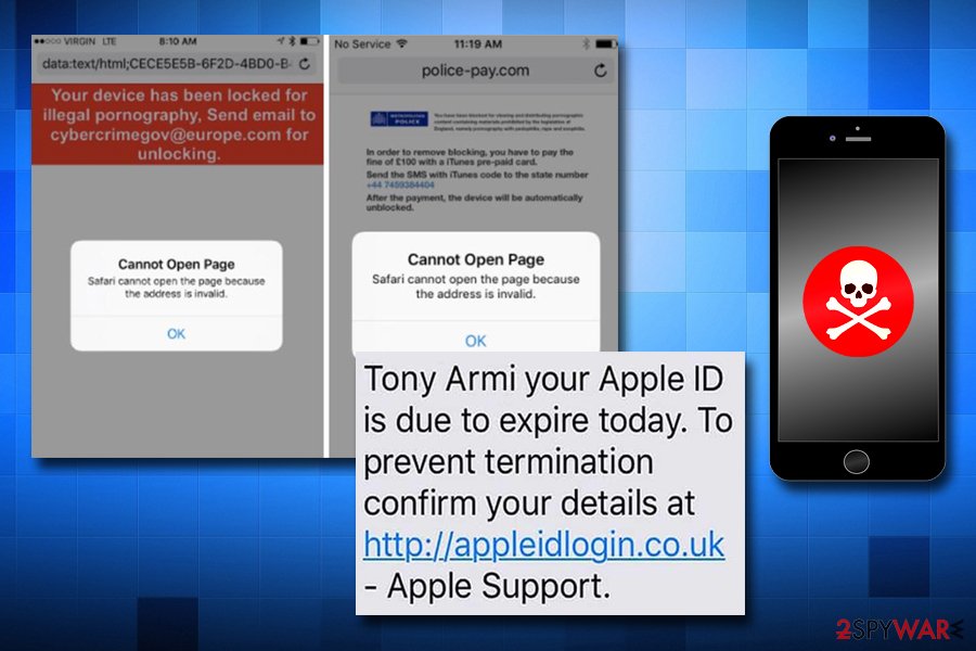 Apple virus scams on iPhones