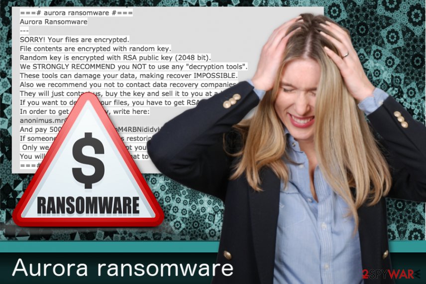 Aurora ransomware virus picture