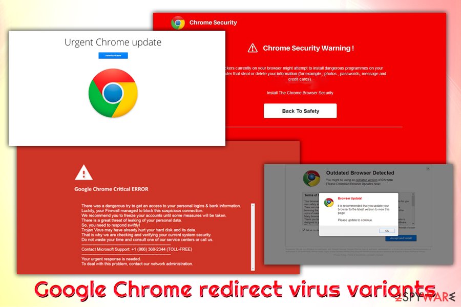 Google Chrome virus variants
