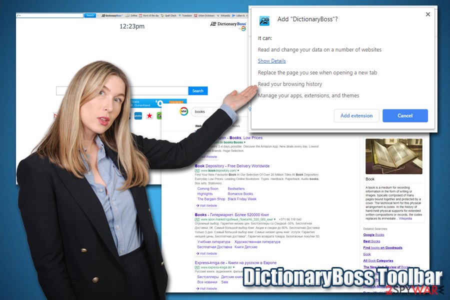 DictionaryBoss Toolbar hijacker