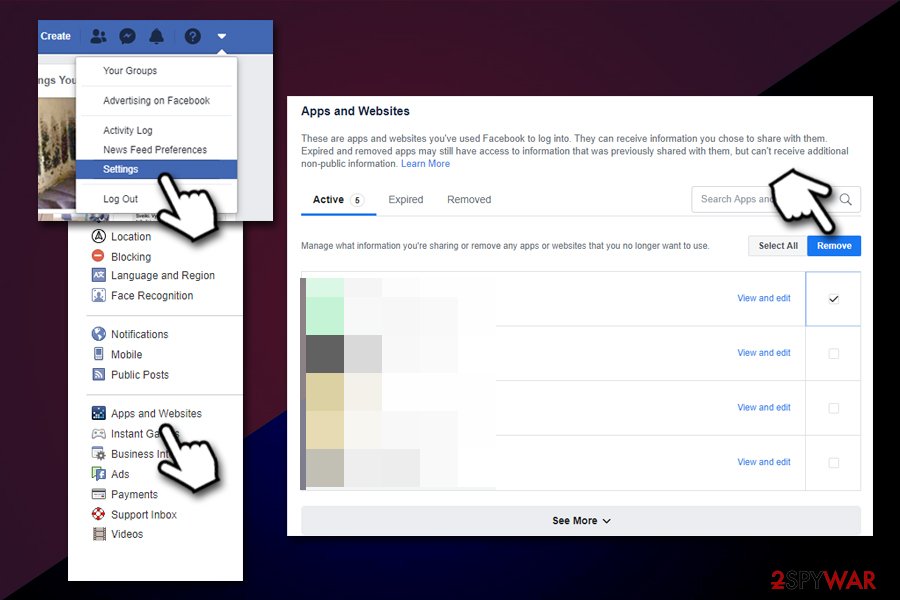 Facebook Change Color virus removal