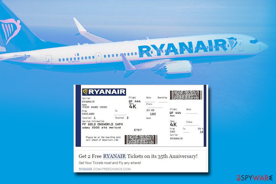 Facebook virus Ryanair scam