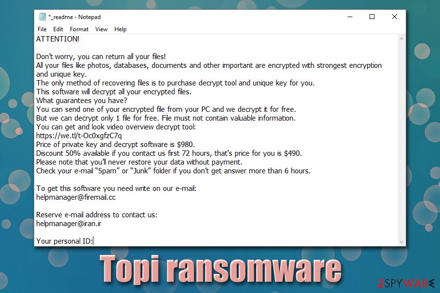 Topi ransomware