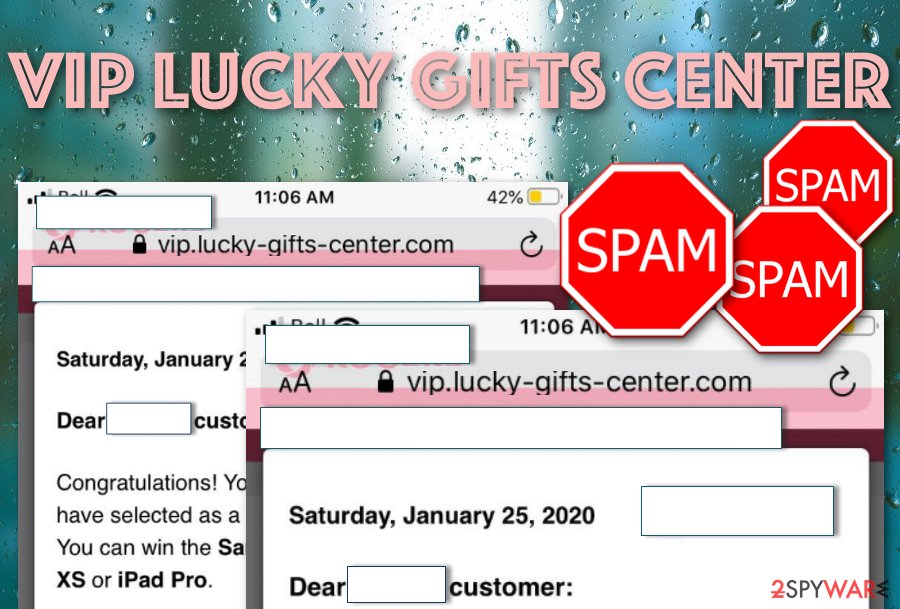 Vip Lucky Gifts Center spam