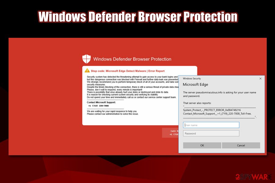 Windows Defender Browser Protection red screen