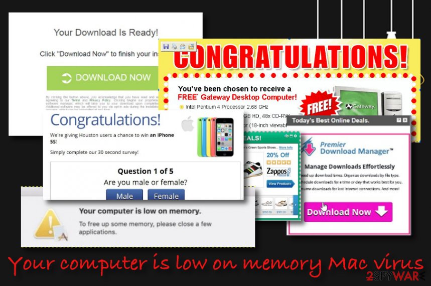 Your computer is low on memory virus