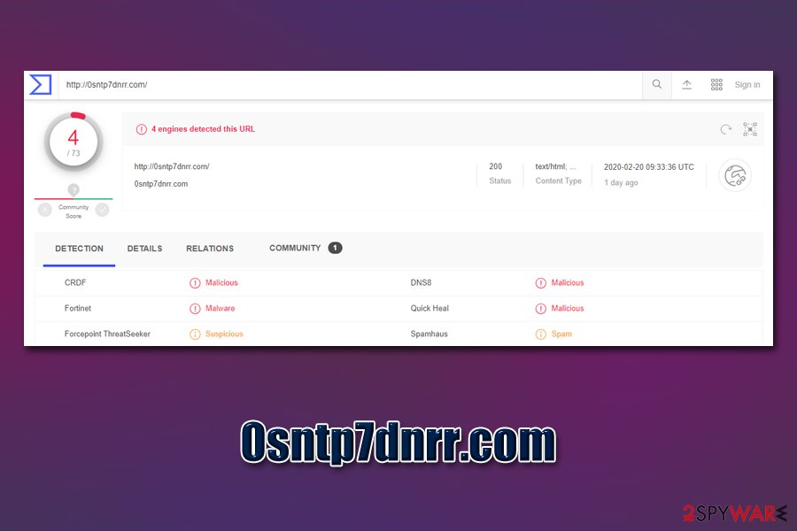0sntp7dnrr.com detection