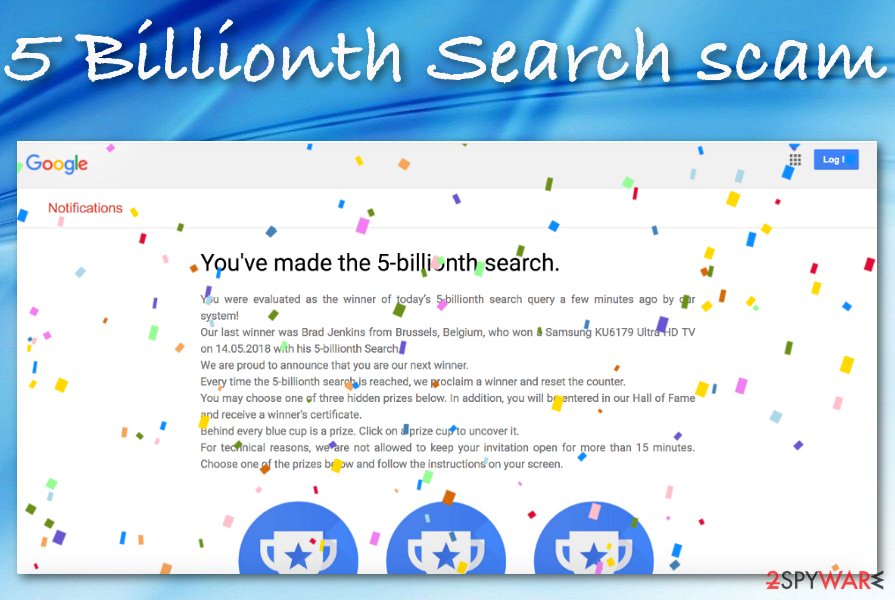 5 Billionth Search scam