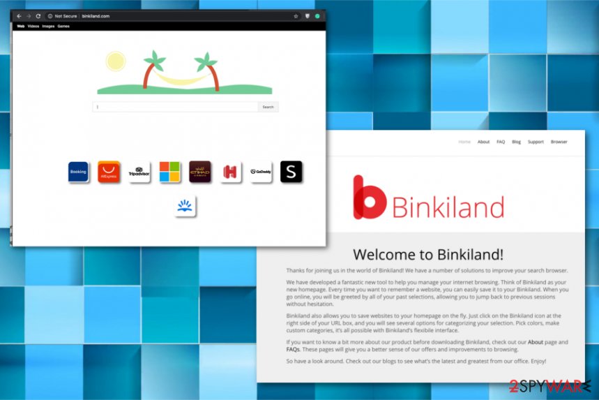 Binkiland Search redirect virus