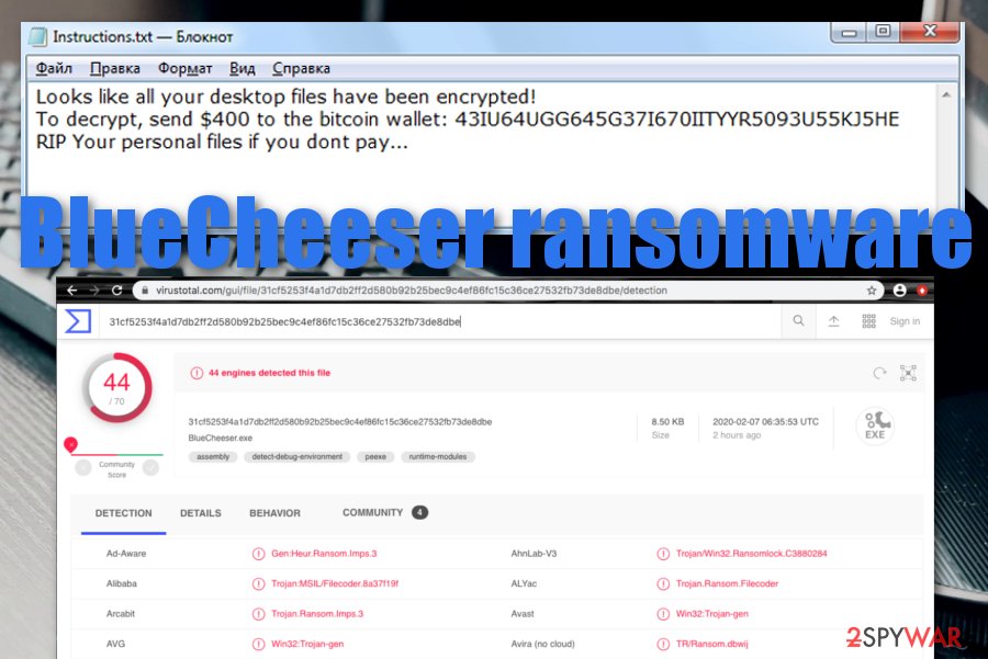 BlueCheeser ransomware