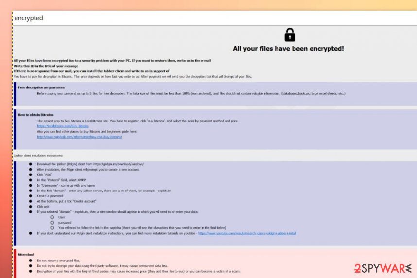 Dewar ransomware