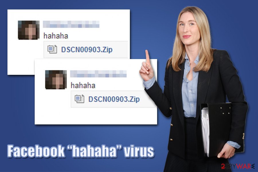 Facebook "hahaha" virus infection