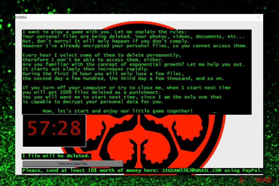 Hydra ransomware virus
