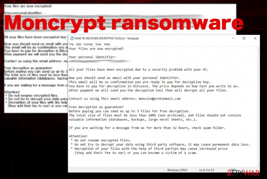 Moncrypt ransomware