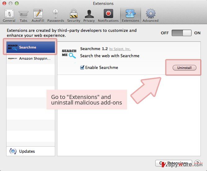 Go to 'Extensions' and uninstall malicious add-ons