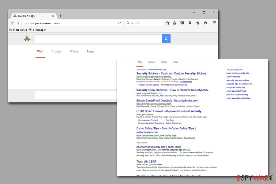 Myhome.parallaxsearch.com hijack