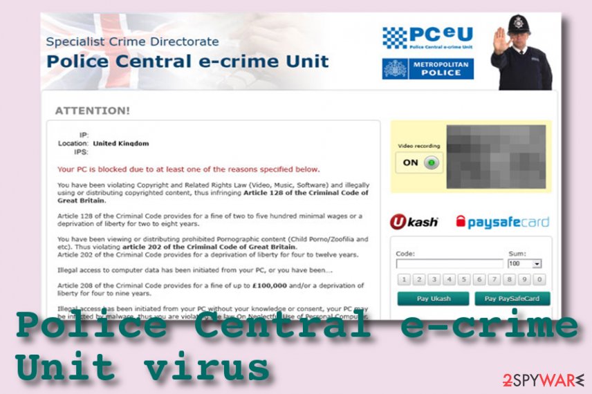Police Central e-crime Unit virus