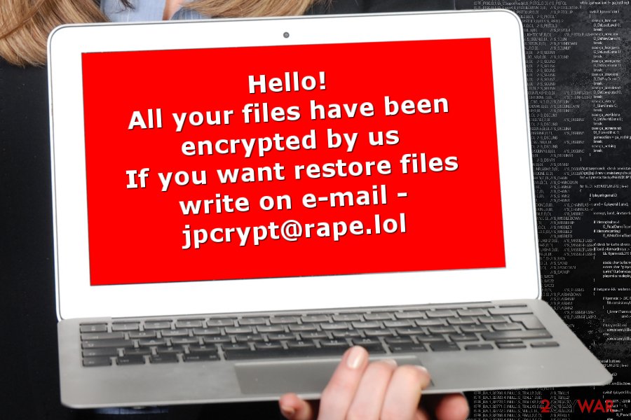 The example of Rapid ransomware virus' ransom note