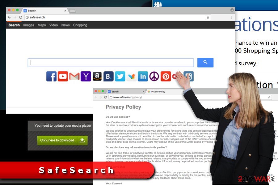 The picture of SafeSearch redirect virus