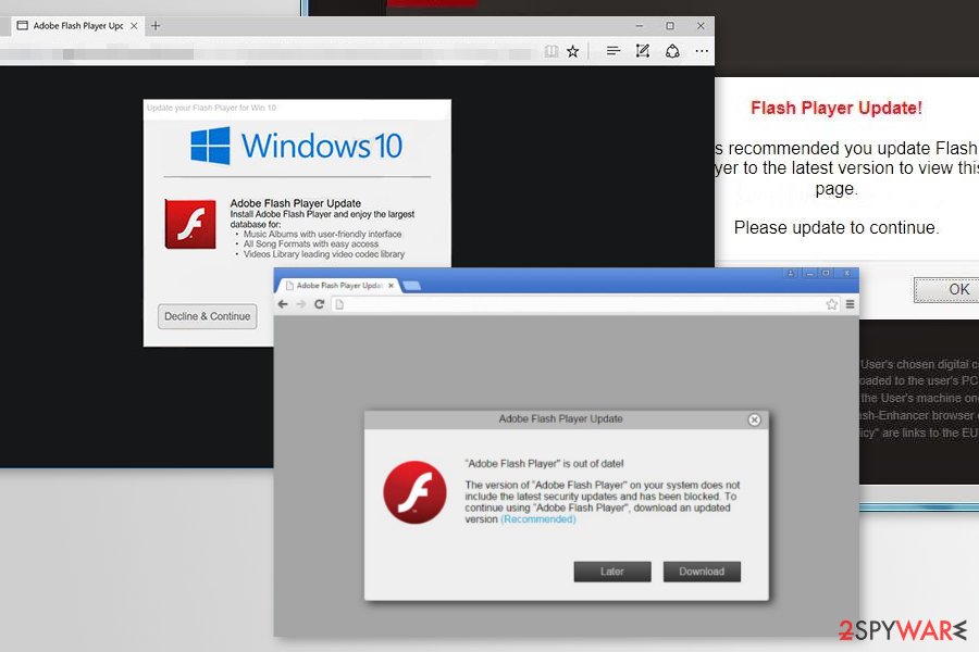 Adobe Flash Player is out of date scam