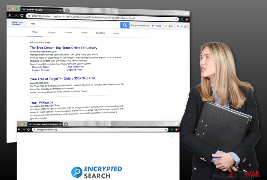 Encryptedsearch.org browser hijacker