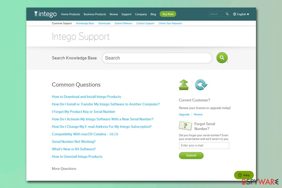 Intego tech support