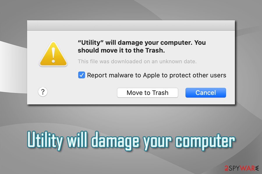 Utility will damage your computer