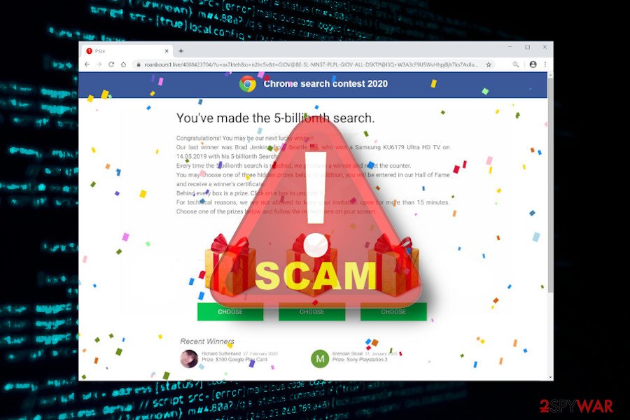 Chrome search contest 2020 virus removal