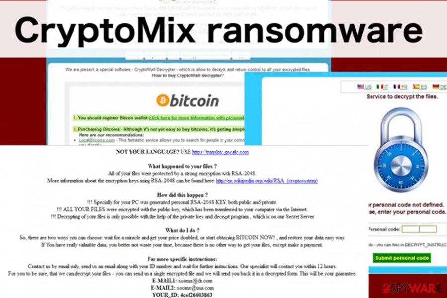 CryptoMix ransomware virus image