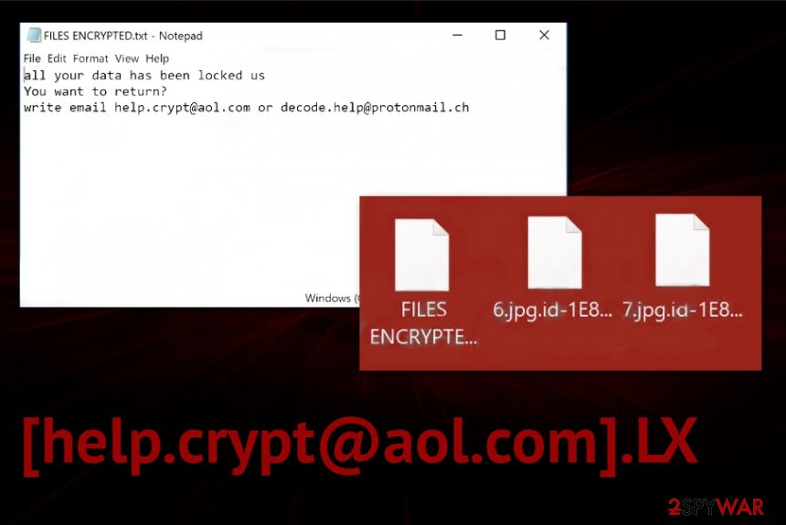 [help.crypt@aol.com].LX ransomware