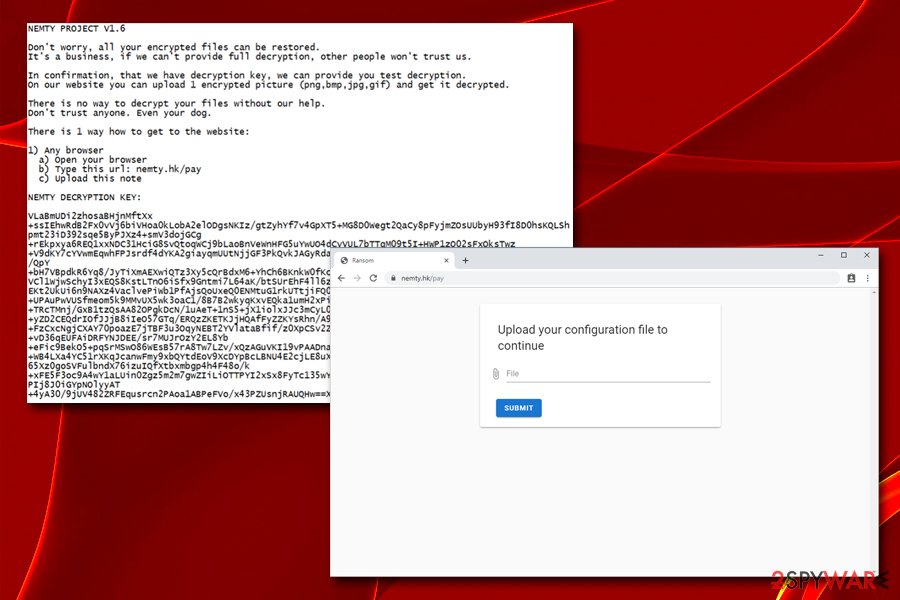 Nemty ransomware V1.6