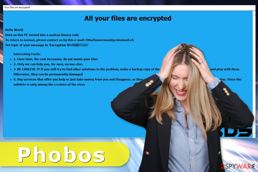 Phobos ransomware virus attack
