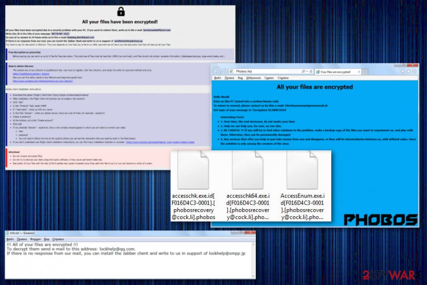 Phobos ransomware file locking virus