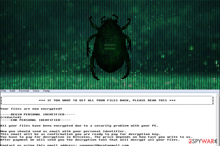 Scarab ransomware