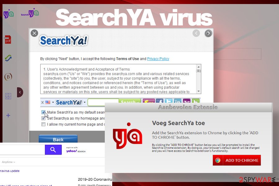 SearchYA virus installer