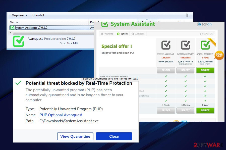 System Assistant mimics real optimization tool