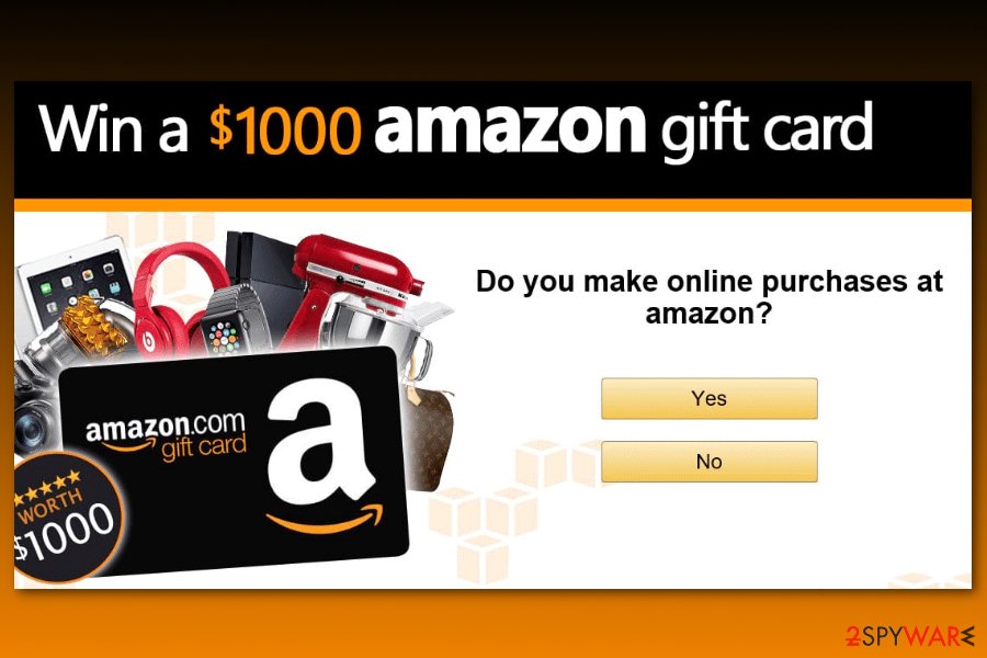 Amazon Gift Card survey scam example