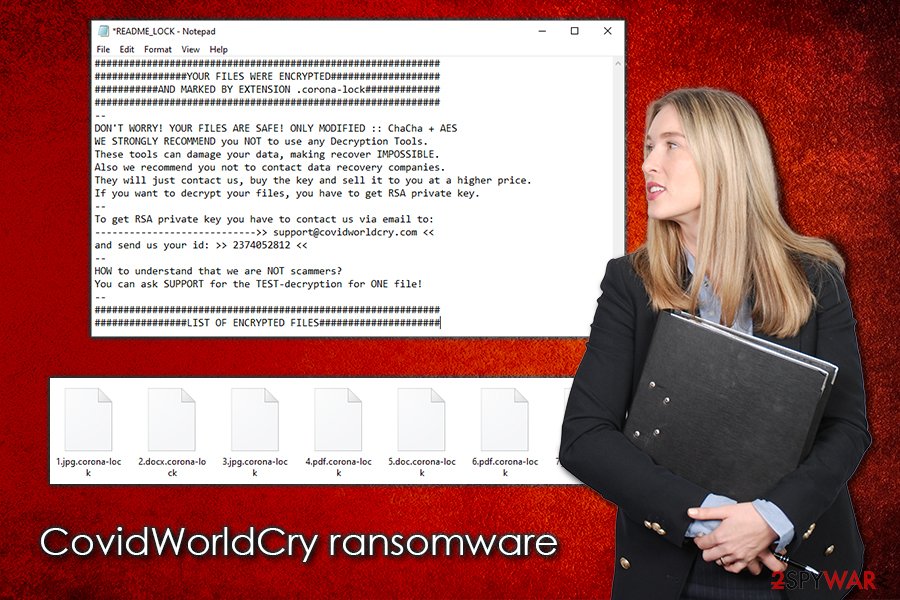 CovidWorldCry ransomware virus