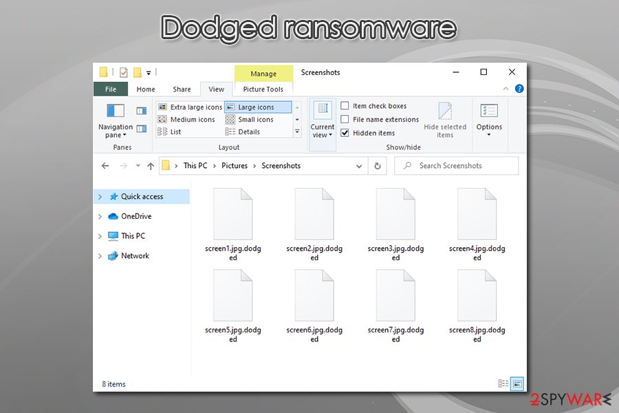 Dodged ransomware encrypted files