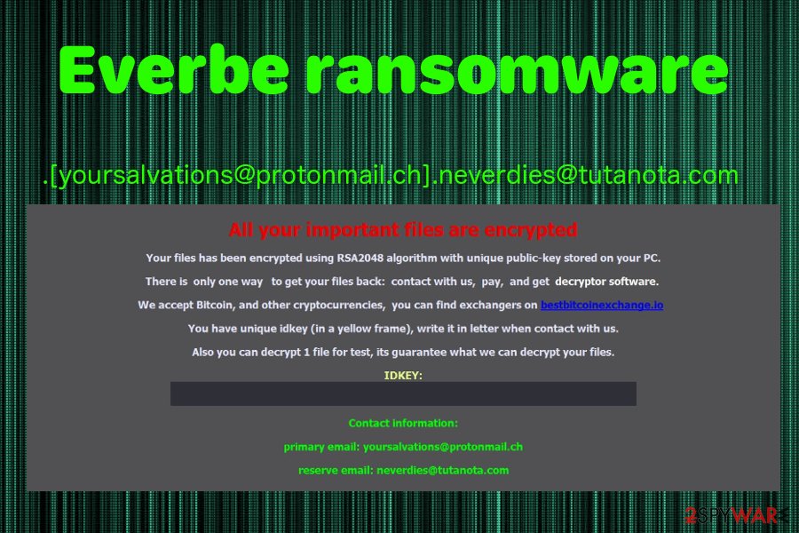 Everbe ransomware came back in November