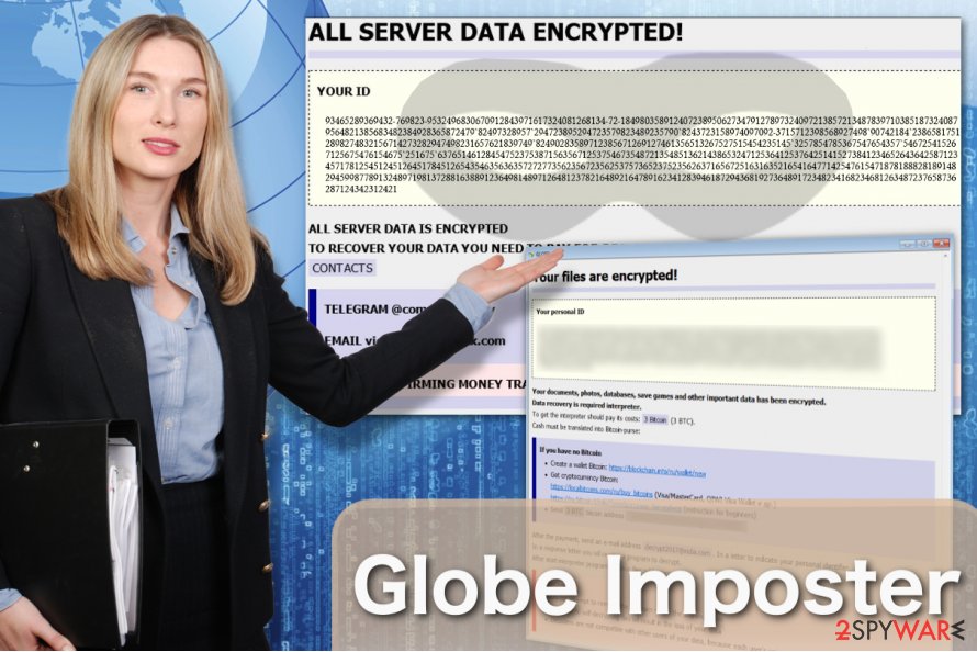 The illustration of Globe Imposter virus 