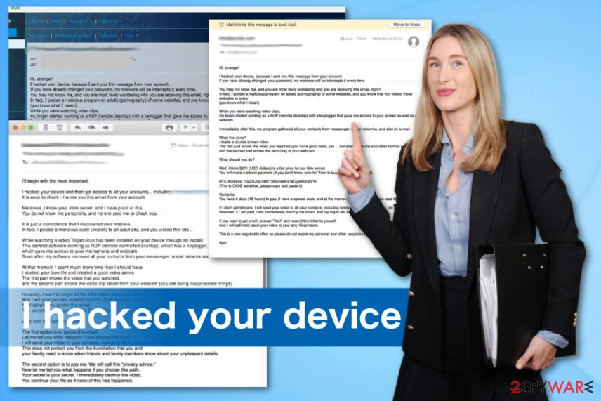 I hacked your device malware