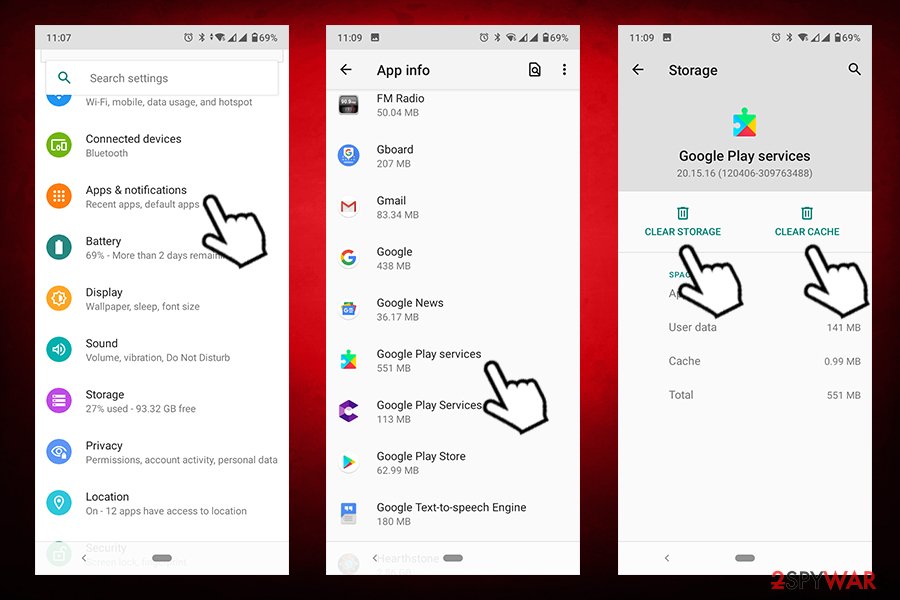 Instant Apps Android virus removal