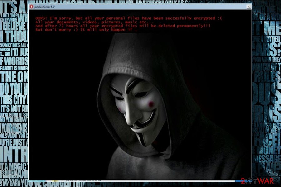 Jigsaw ransomware virus image
