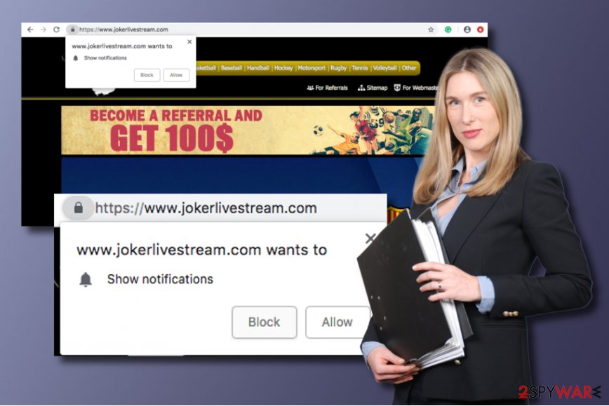 Jokerlivestream.com potentially unwanted application